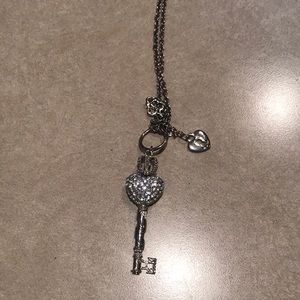 Heart key necklace